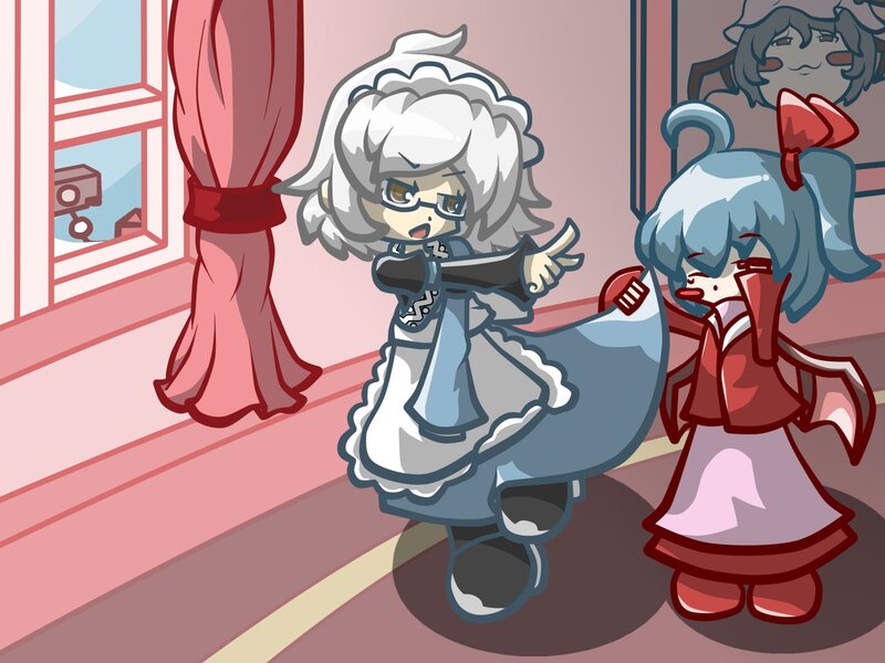 Two girls in a room