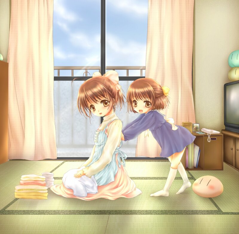 Two Girls in a Room — Green, Calm