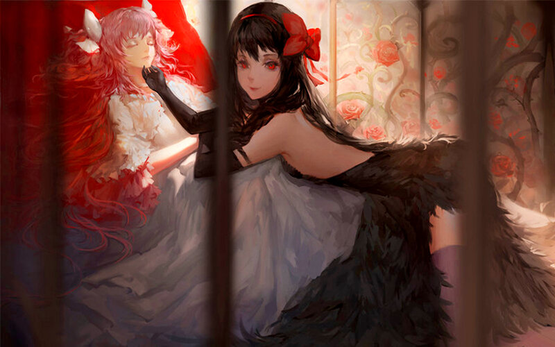 Two Girls in a Room — Red, Dramatic