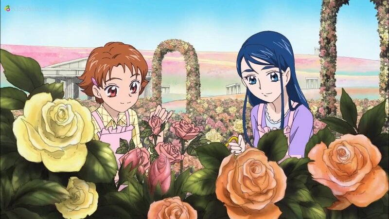 Two Girls in a Rose Garden — Yellow