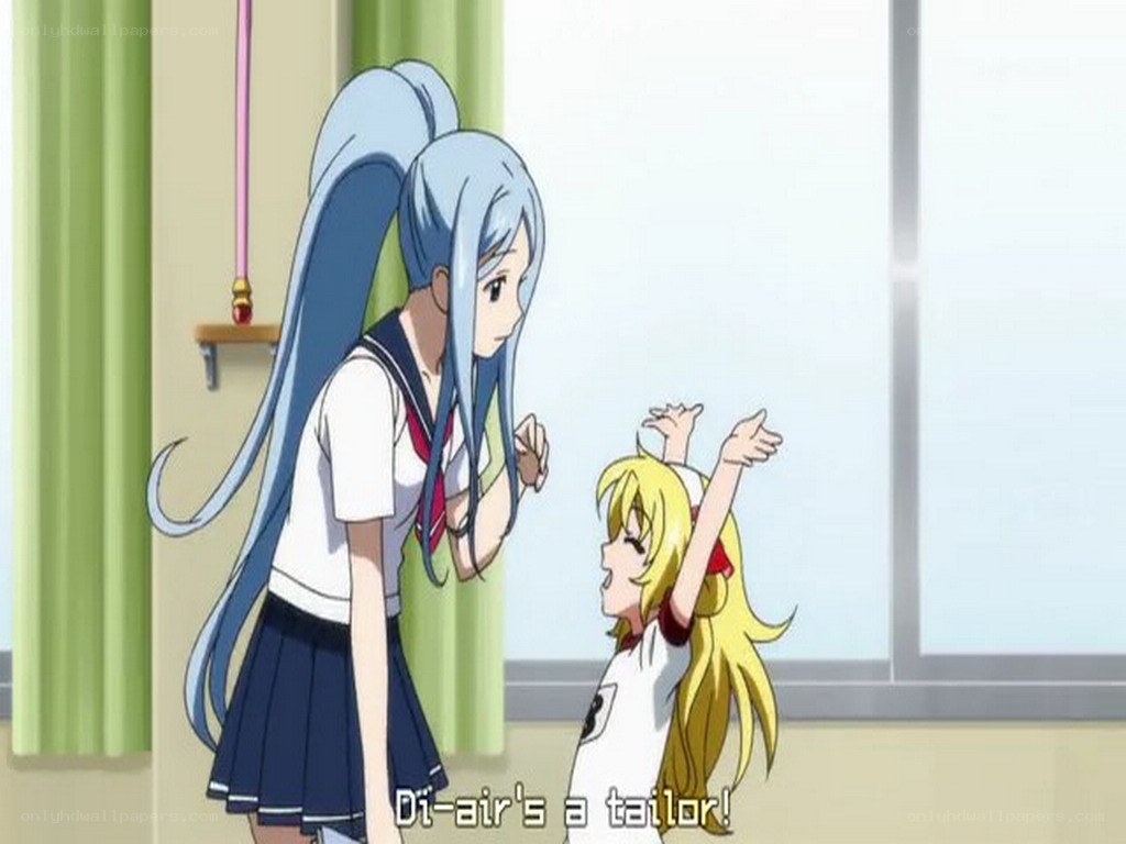Two girls in a school room