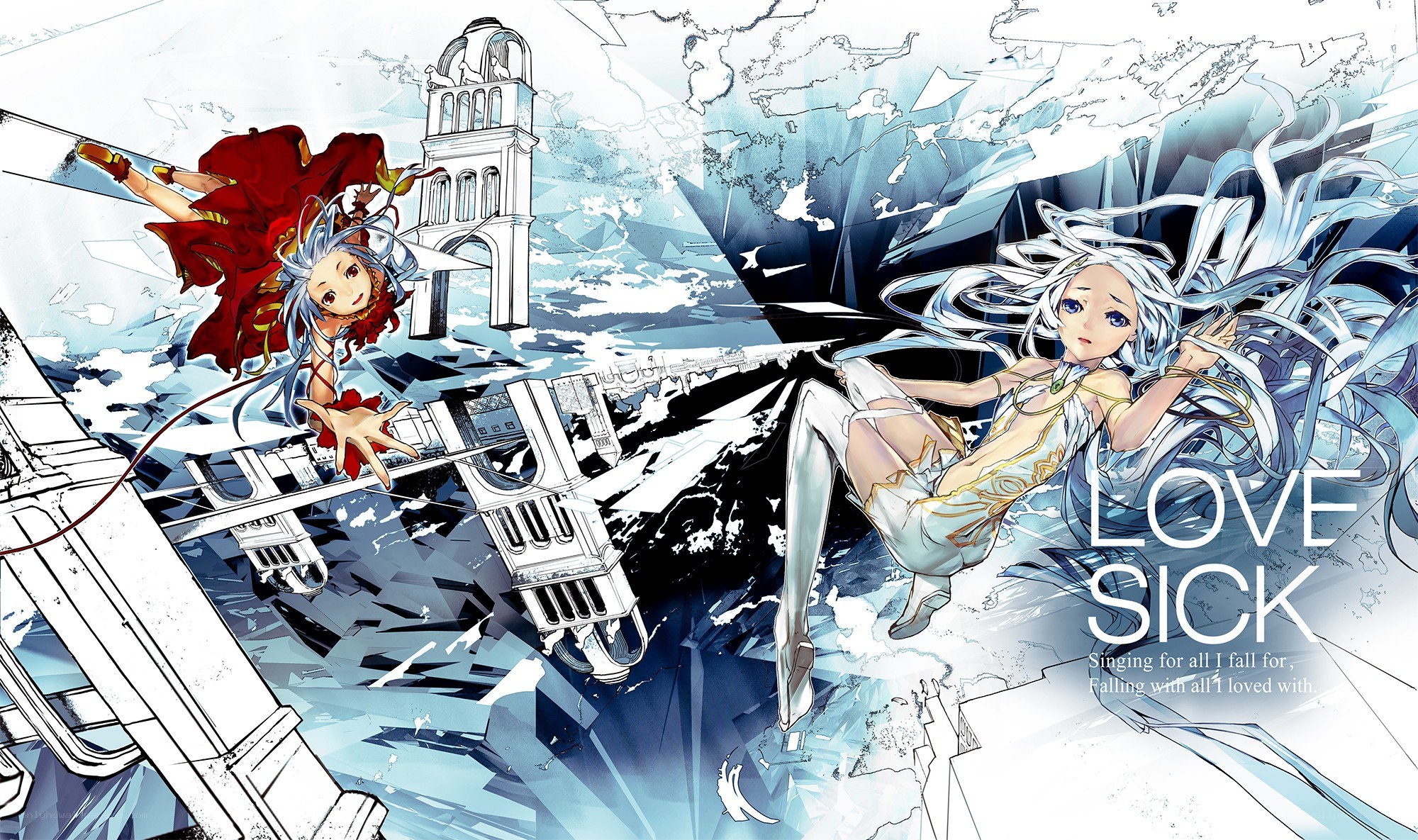 Two girls in a shattered world