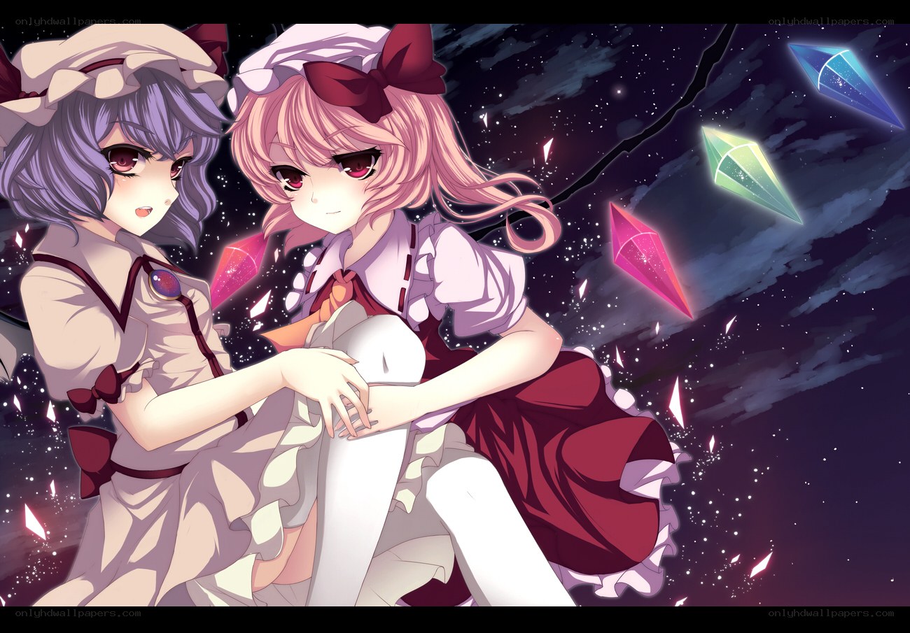 Two girls in a starry sky