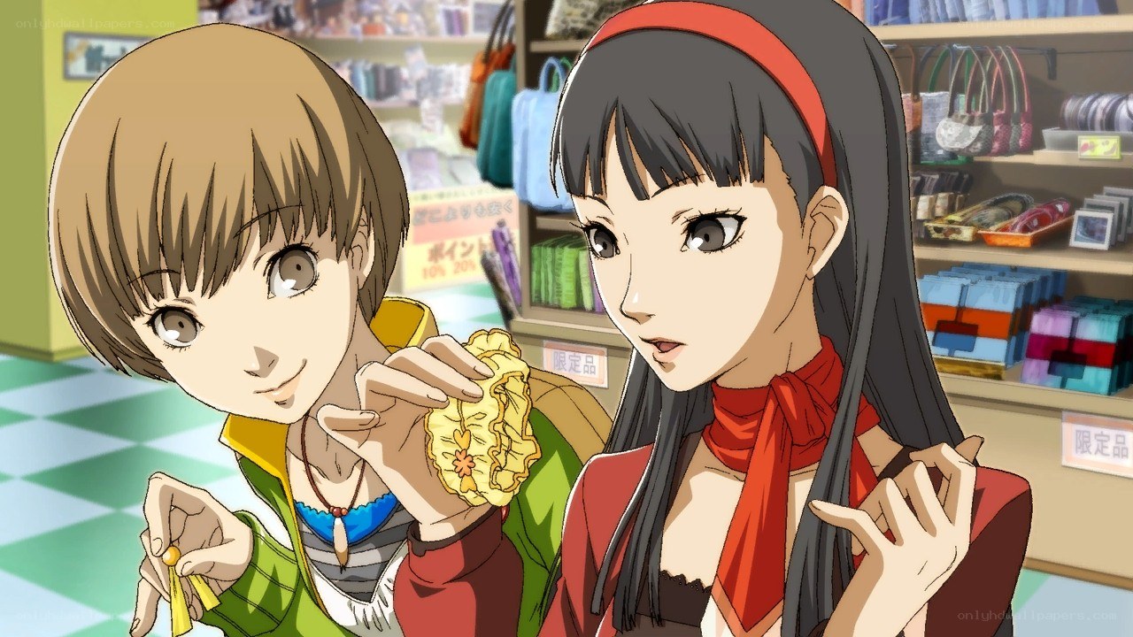 two girls in a store