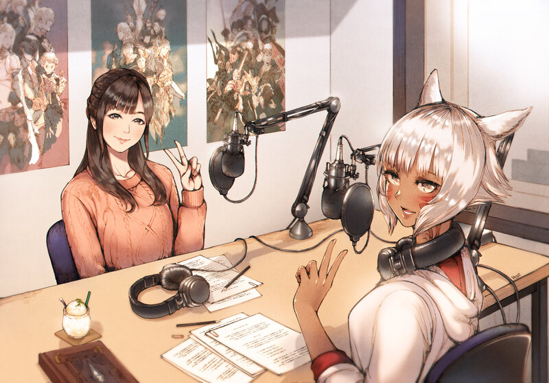 Two Girls in a Studio