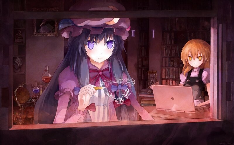 Two girls in a study