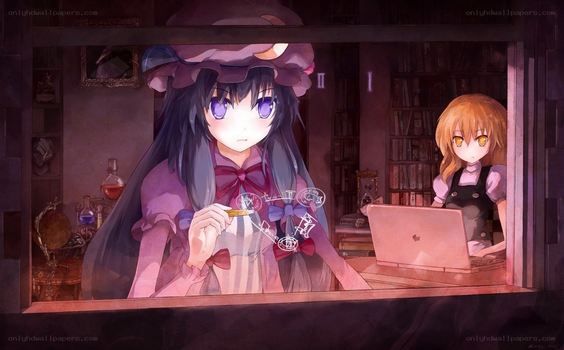Two girls in a study
