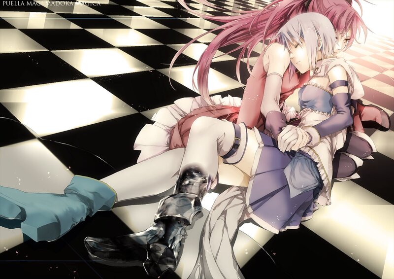 Two girls in a tender embrace