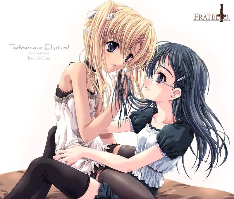 Two girls in a tender moment