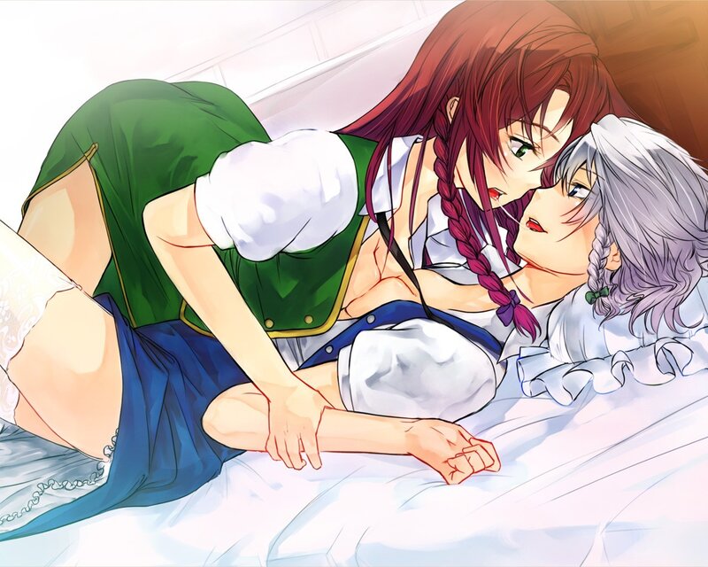 Two girls in a tender moment