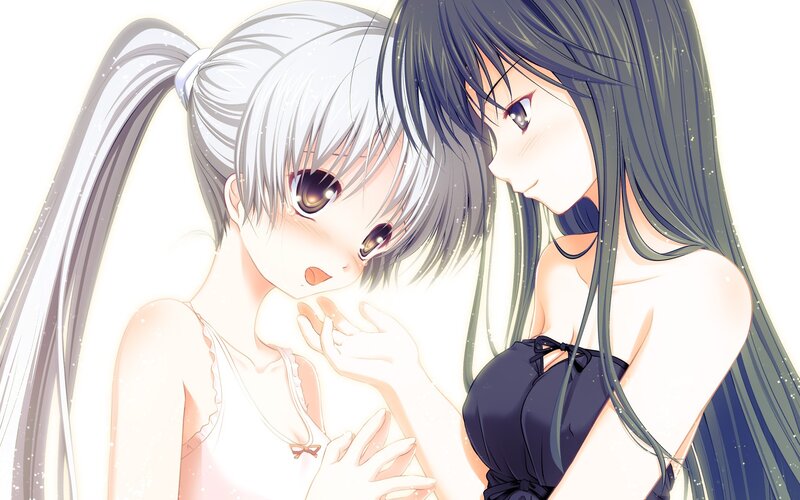 Two girls in a tender moment