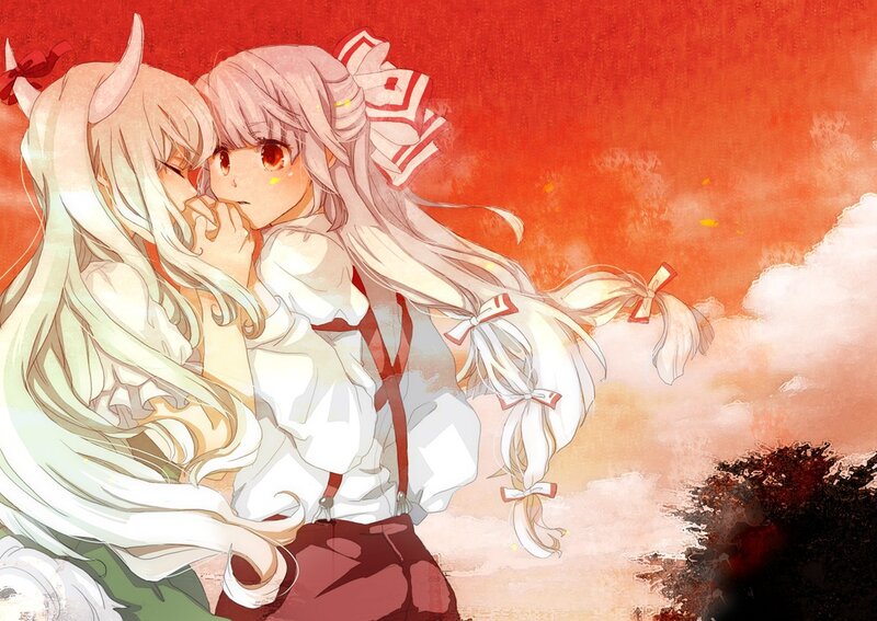 Two girls in a tender moment