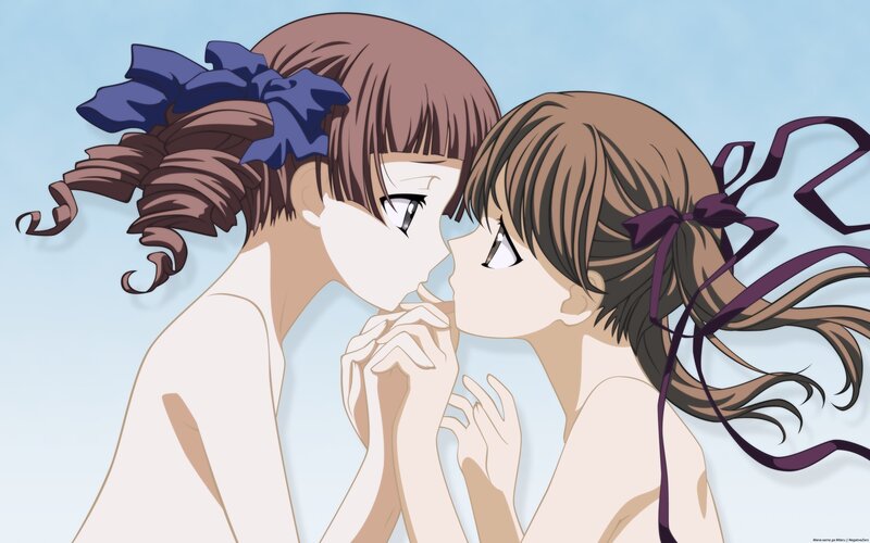 two girls in a tender moment