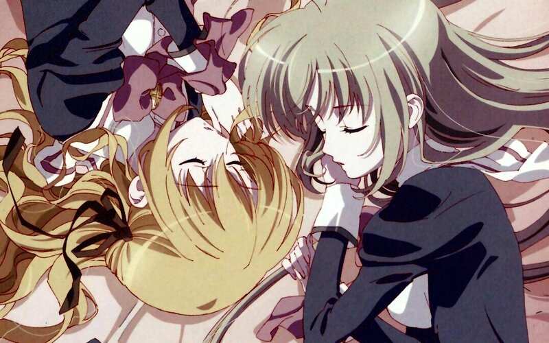 Two girls in a tender moment