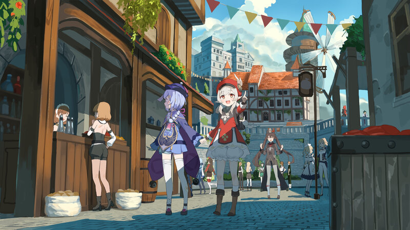 Two Girls in a Town — Blue