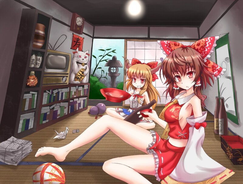 Two girls in a traditional room