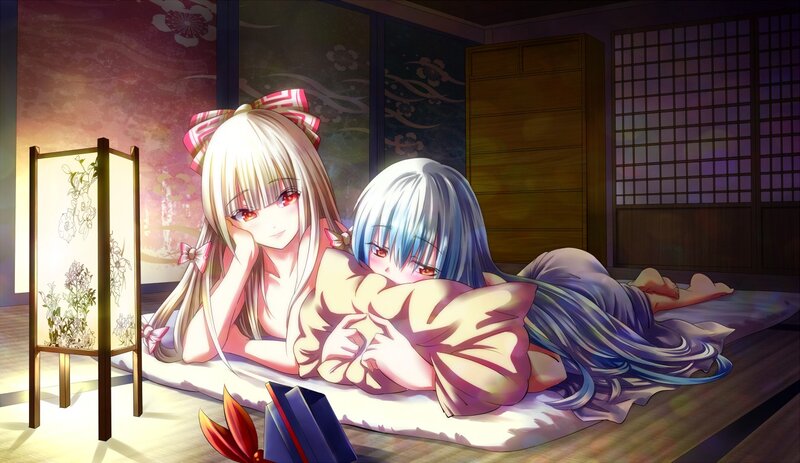 Two girls in a traditional room