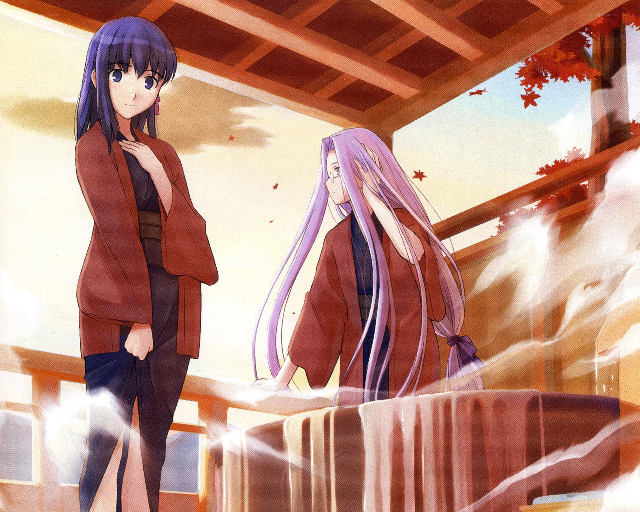 Two girls in a traditional setting