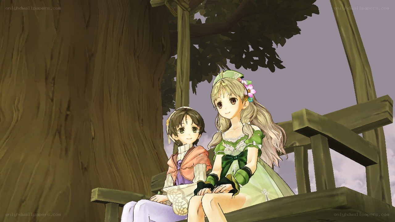 Two girls in a treehouse