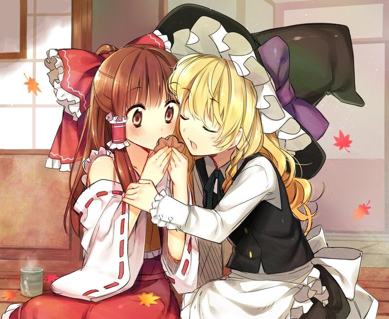 Two girls in a warm embrace