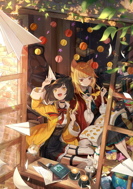 Two Girls in a Window