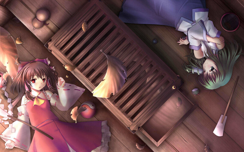 Two girls in a wooden room
