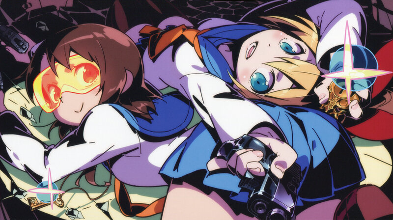 Two Girls in Action — Blue