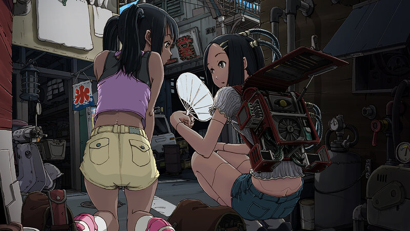 Two Girls in Alley — Gray