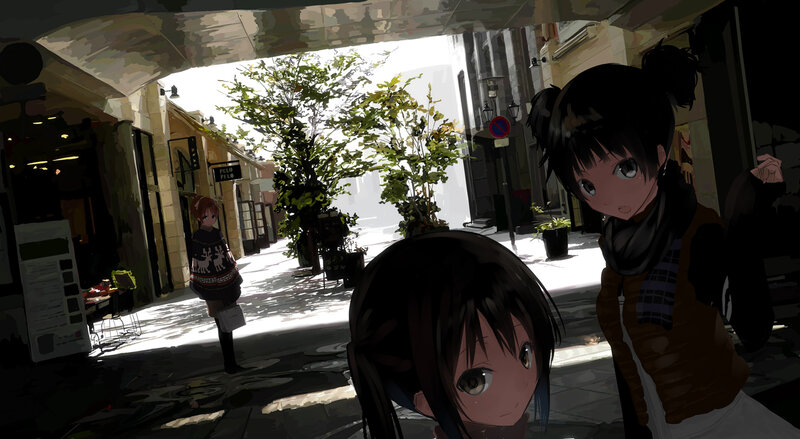 Two Girls in Alley
