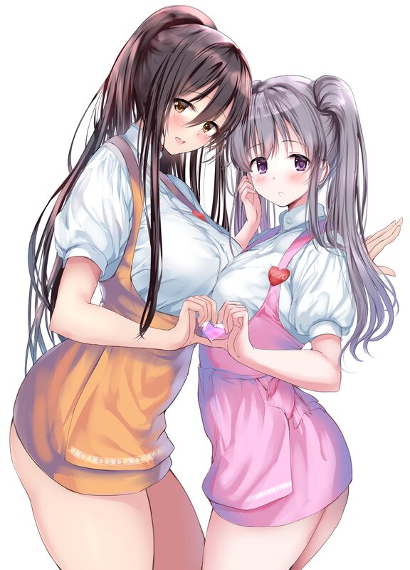 Two Girls in Aprons