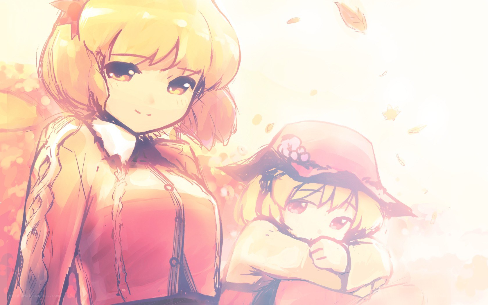 Two girls in autumn