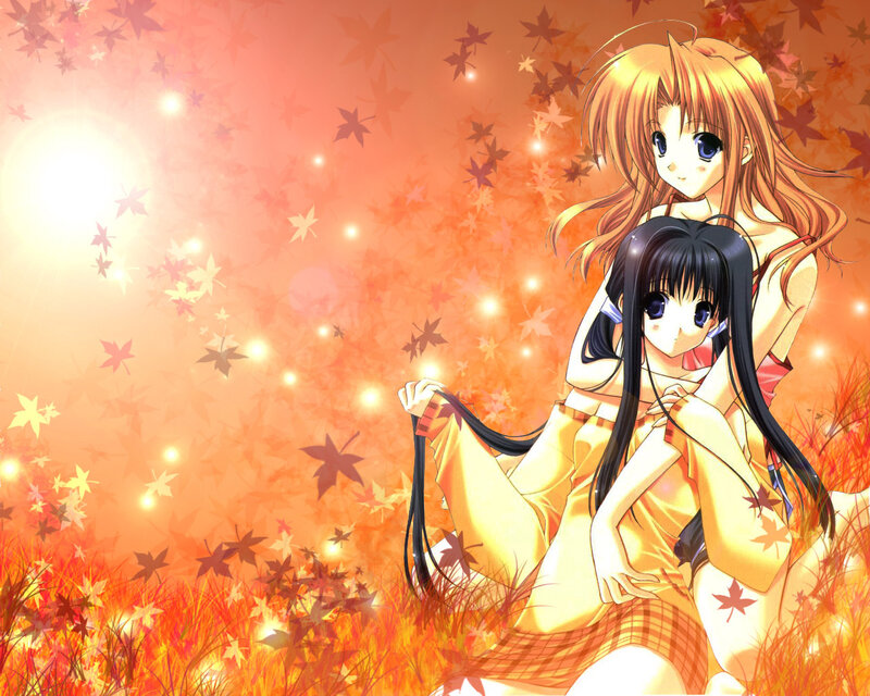 Two Girls in Autumn — Orange