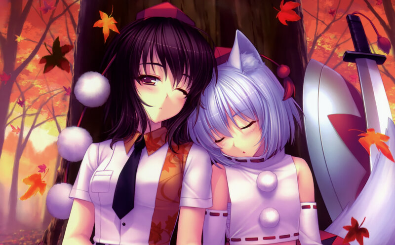 Two Girls in Autumn — Purple