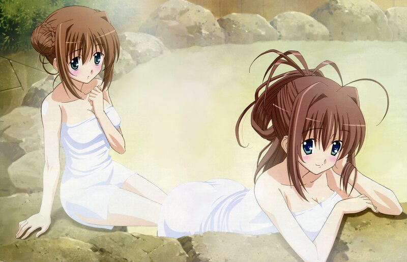 Two Girls in Bath — Brown, Relaxed