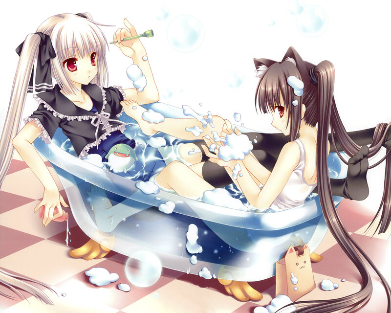 Two Girls in Bathtub