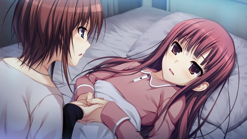 Two Girls in Bed — Pink, Calm