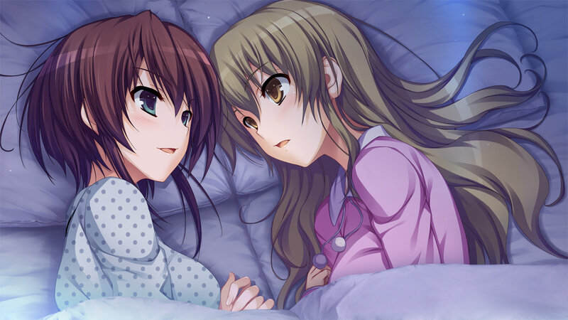 Two Girls in Bed — Purple