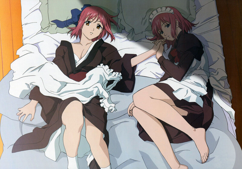 Two girls in bed together
