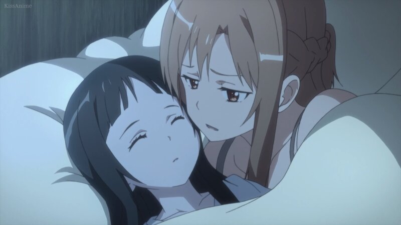 Two Girls in Bed — White, Calm