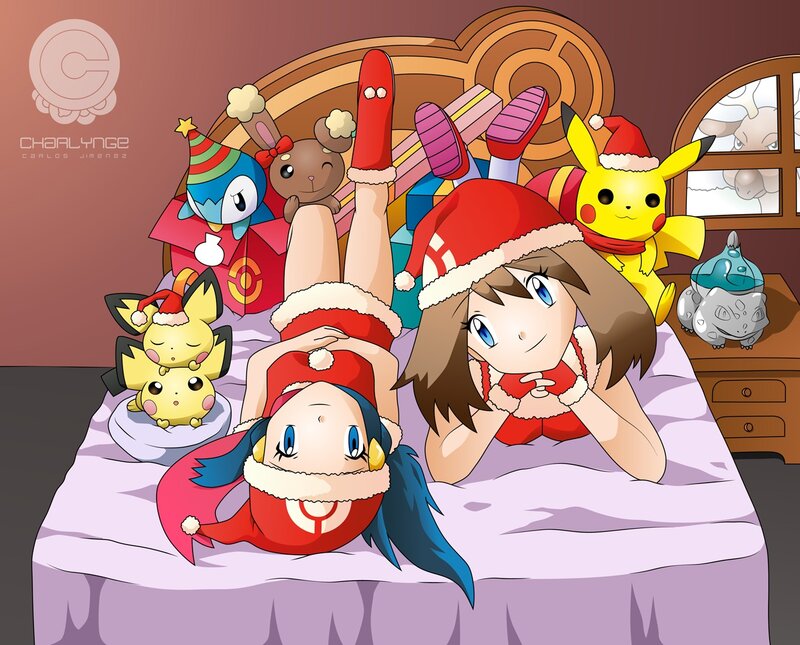 Two Girls in Bed with Pokémon
