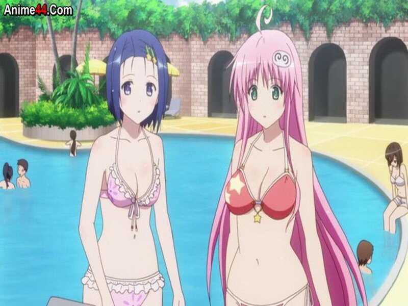 Two Girls in Bikinis — Pink