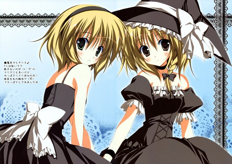 Two girls in black dresses