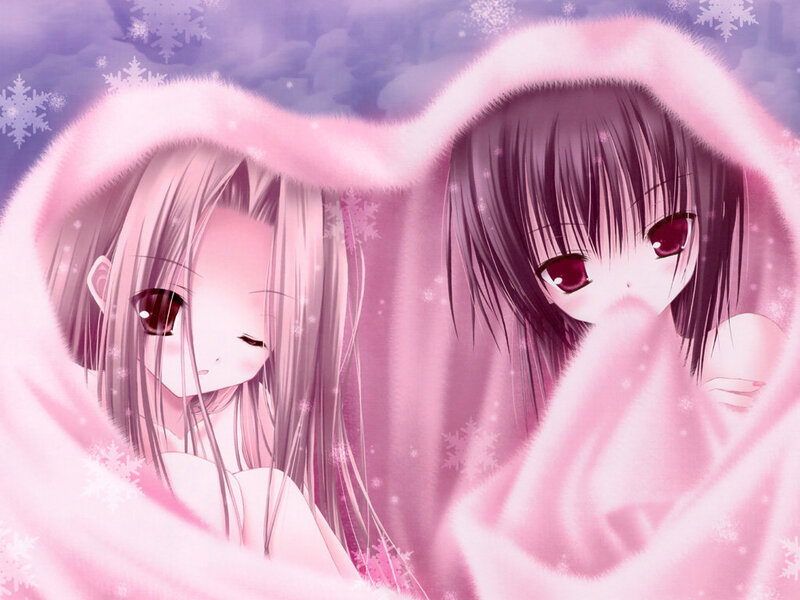 Two Girls in Blanket