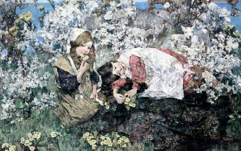 Two Girls in Blossoms