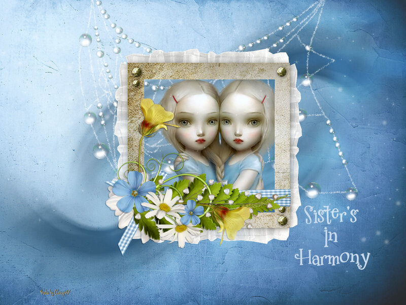 Two Girls in Blue Dresses — Serene