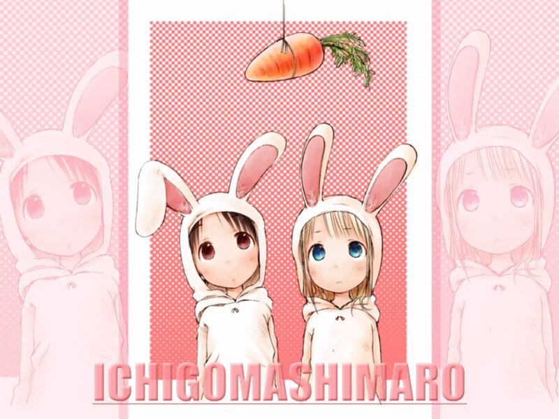 Two girls in bunny costumes