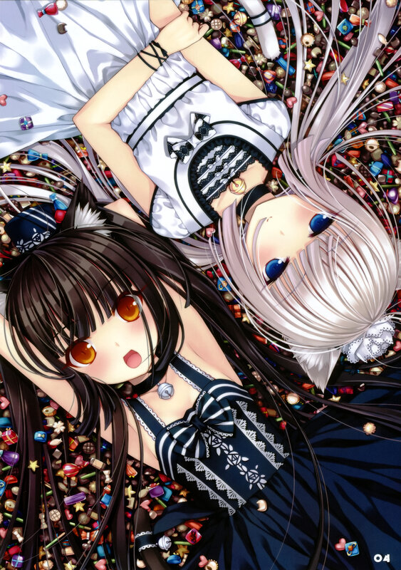 Two girls in candy