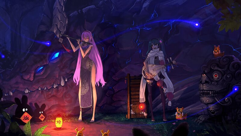 Two Girls in Cave