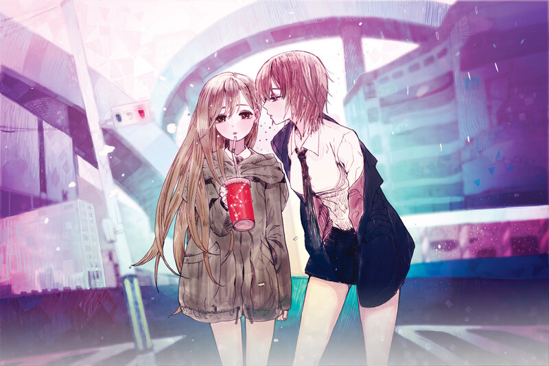Two Girls in City — Purple