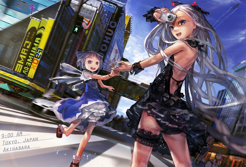Two Girls in City